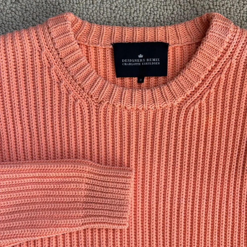 Designers Remix Charlotte Eskildsen coral chunky knit sweater - Picture 2 of 6